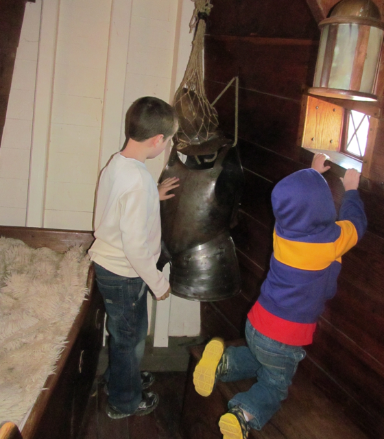 Bradley and Cameron in the captained quarters