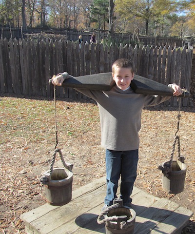 Bradley carrying water