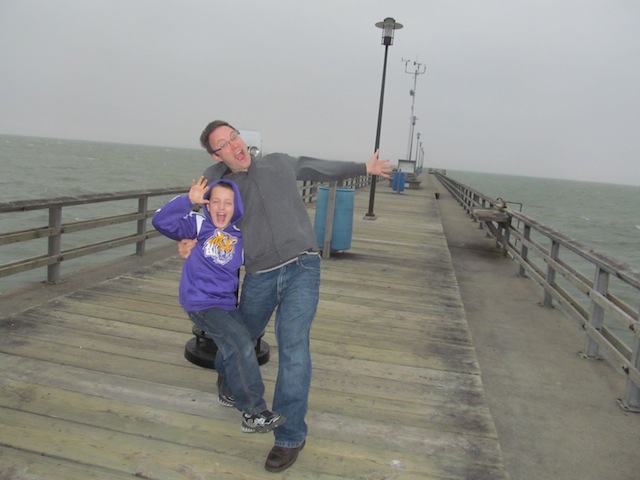 Luke and Bradly on the pier