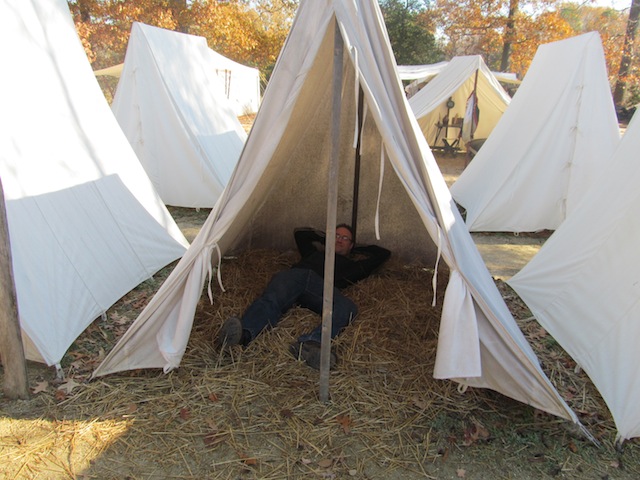 Luke camping out