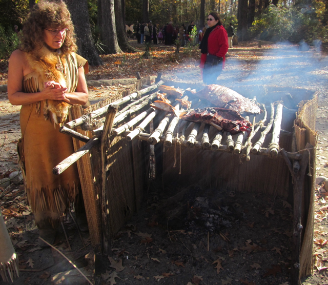 Smoking meat in Jamestown