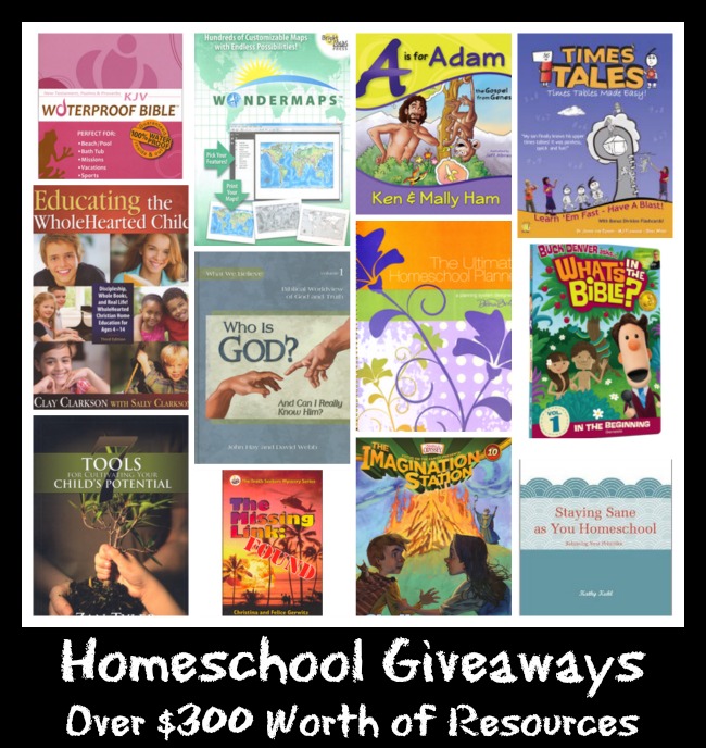 Homeschool Giveaways: Over $300 worth of books, curriculum, and homeschooling resources. 3 Winners! @ IntoxicatedOnLife.com