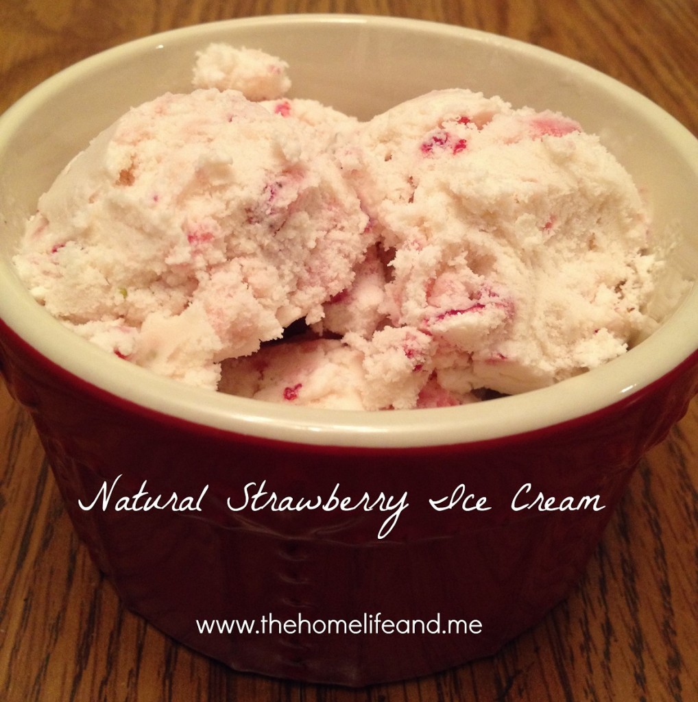 natural strawberry ice cream