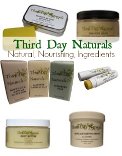 Third Day Naturals: natural skincare products that with nourish your body.