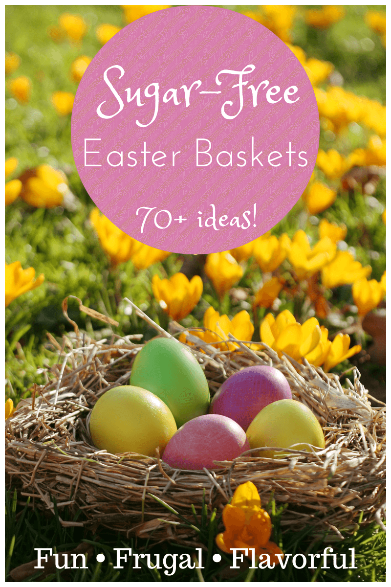 Learn how to fill your kids easter baskets with items that are healthy, but still delight them! 70+ fun, frugal, & flavorful ideas. IntoxicatedOnLife.com #Easter #EasterBaskets #HealthyKids