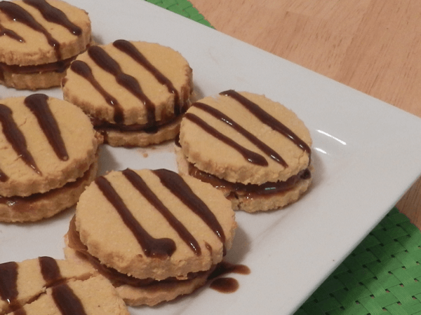 Alfajores (“luxury” in English) is a shortbread sandwich cookie with dulce de leche in the center. This alfajores recipe is gluten-free. https://www.intoxicatedonlife.com/2014/12/02/alfajores-recipe-chocolate-drizzle/